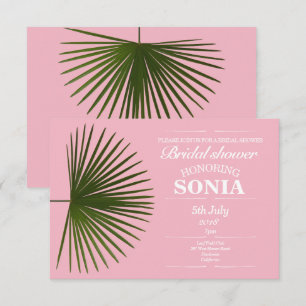 Invitación Boda de la hoja de forraje de palma tropical