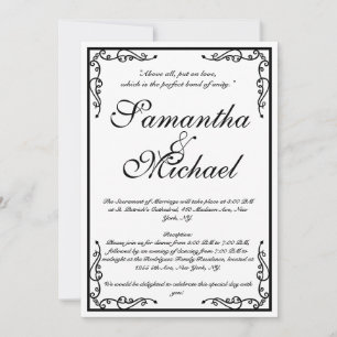 Invitación Boda de la Iglesia clásica