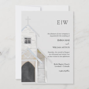 Invitación Boda de la Iglesia clásica