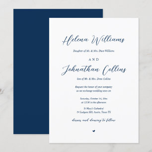 Invitación Boda de la Iglesia de Novia y Groom, con padres in