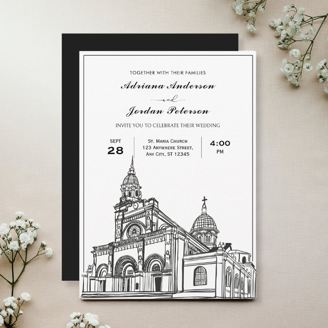 Invitación Boda de la Iglesia Negra y Blanca (Subido por el creador)