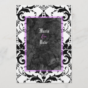 Invitación Boda de la Lavandería del amortiguador blanco negr