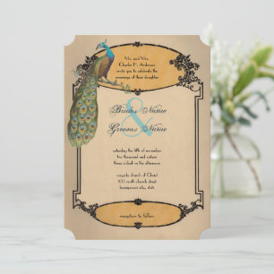 Invitación Boda de la lista de reproducción Art Deco de Peaco