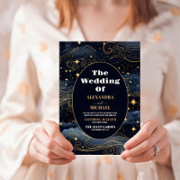 Boda de la luna de las estrellas azules de la medi