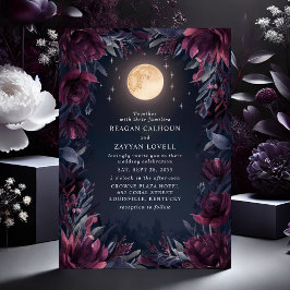 Invitación Boda de la luna del jardín de medianoche