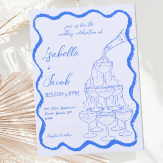 Invitación Boda de la mano de la torre de la avenida de la to