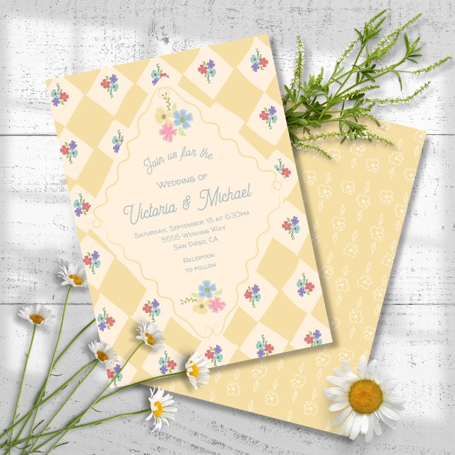 Invitación Boda de la mano del paquete de semillas de flores  (Subido por el creador)