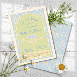 Invitación Boda de la mano del paquete de semillas de flores