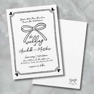 Invitación Boda De La Mano Dibujada Por La Mano