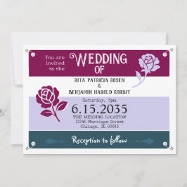 Invitación Boda de la maratón de la carrera de los Rosas del 