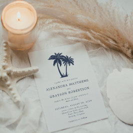 Invitación Boda de la Marina Costera de Palm Tree Beach