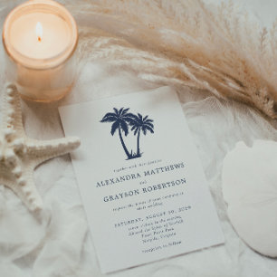 Invitación Boda de la Marina Costera de Palm Tree Beach