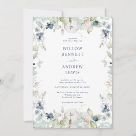 Invitación Boda de la Marina de Masaje Botánica de Acuarela