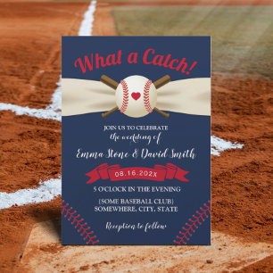 Invitación Boda de la Marina Elegante de Béisbol Love Sports