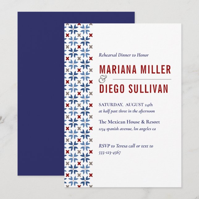 Invitación Boda de la Marina Española y del Mediterráneo de l (Anverso / Reverso)