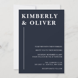 Invitación Boda de la Marina Minimalista Moderna