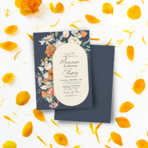 Invitación Boda de la Marina Rustica Floral de Doble Arco