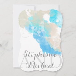 Invitación Boda de la mariposa acuática Océano cos
