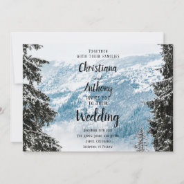 Invitación Boda de la montaña de invierno