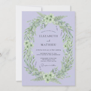 Invitación Boda de la Naturaleza Abundante de Lavanda