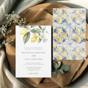 Invitación Boda de la Naturaleza de los Azulejos Mediterráneo