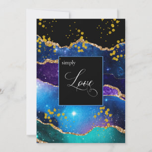 Invitación *~* Boda de la nebulosa del espacio Cosmos de gala