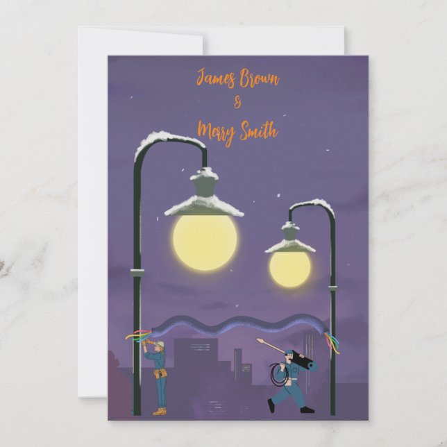 Invitación Boda De La Noche De Lovecraft (Anverso)