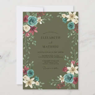 Invitación Boda de la novia de lirio oliva