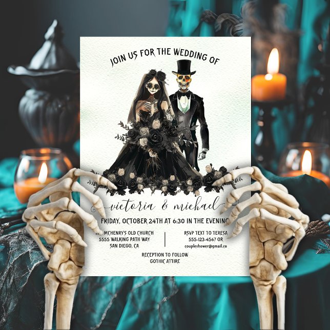 Invitación Boda de la novia y el cadáver del cadáver del góti (Subido por el creador)