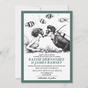 Invitación Boda de la pareja de Scuba