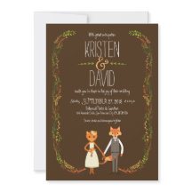 Boda de la Pareja Fox y Cat Woodland Whimsical
