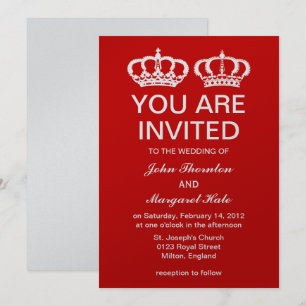 Invitación Boda de la Pareja Real Roja