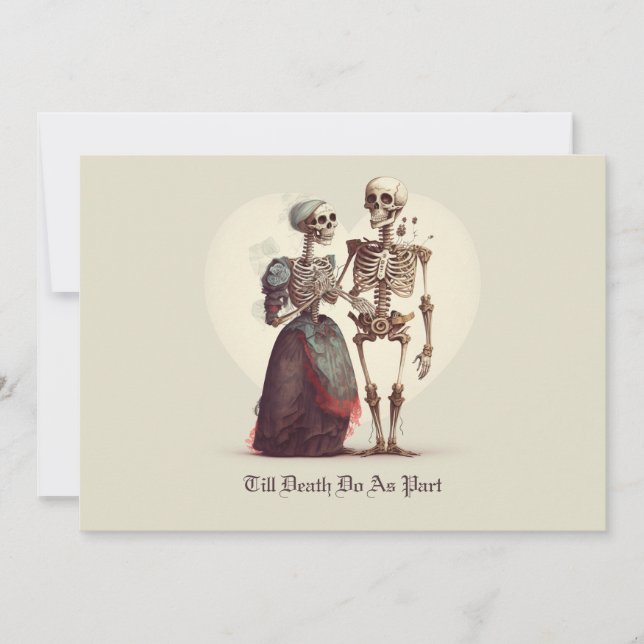 Invitación Boda de la pareja Skeleton (Anverso)