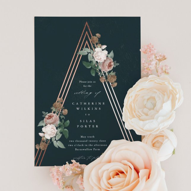 Invitación Boda de la pirámide floral Boho (Subido por el creador)
