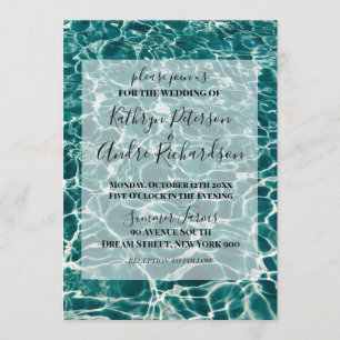 Invitación Boda de la piscina de verano