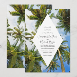 Invitación Boda de la Playa de la Florida, Palm Tree Tropical