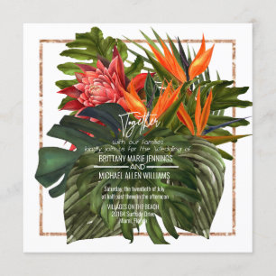 Invitación Boda de la Plaza Botánica Exuberante de Brisa Trop