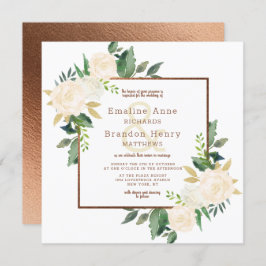 Invitación Boda de la Plaza de Caída del Rústico Fresco de la