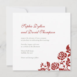 Invitación Boda de la Plaza de la Rosa Roja de Crimson