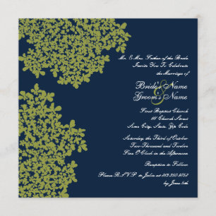 Invitación Boda de la Plaza Floral Marina y Lime