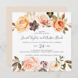 Invitación Boda de la plaza Rustic Earth Florals