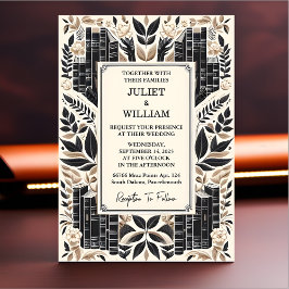 Invitación Boda de la portada del Club del Libro Inglés Antig