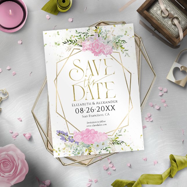 Invitación Boda De La Primavera De Flor Silvestre Dorada Salv (Subido por el creador)