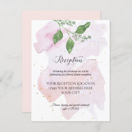 Invitación Boda de la recepción de oro moderno Eucalyptus Gre