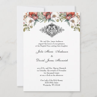 Invitación Boda de la Santa Familia de la Flora Católica