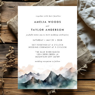 Invitación Boda de la selva acuática moderna