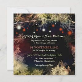 Invitación Boda de la selva nocturna estrellada