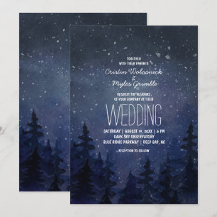Invitación Boda de la Selva Rustic Night Sky