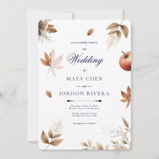 Invitación Boda de la temporada de cosecha de otoño