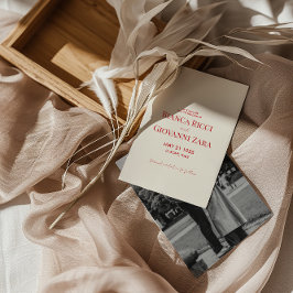 Invitación Boda de la tipografía retro minimalista salva la f